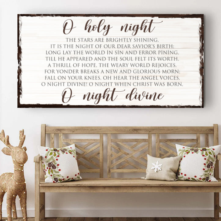 O Holy Night Christmas Sign II