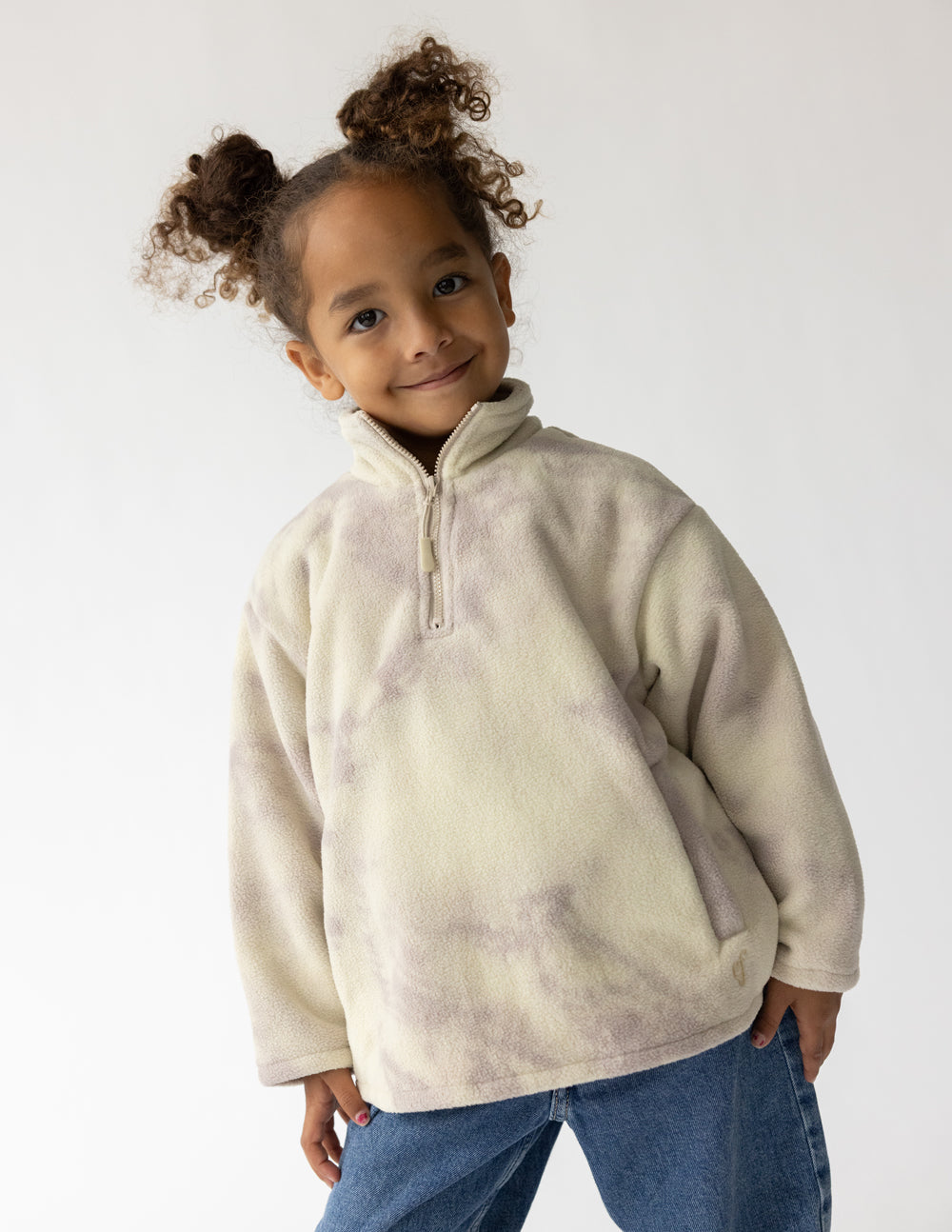 Marble Fleece Kids Pullover